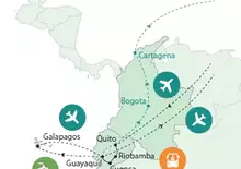 Látványosságok az Egyenlítő mentén és Galapagos