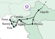 Plitvicei-tavak és az Isztriai-félsziget
