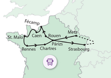 A festői Normandia - Bretagne - Budapest, Busz